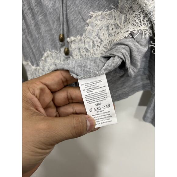 Boho Romance Cottagecore Prairie Lace Trim Babydoll Top 6 Grunge Fairy Whimsical - Picture 7 of 14